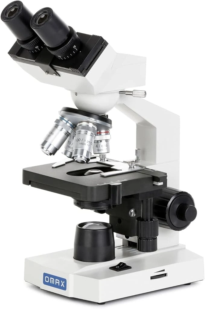 OMAX 40X–2500X Binokulares LED-Labormikroskop mit 3D-Mechanik