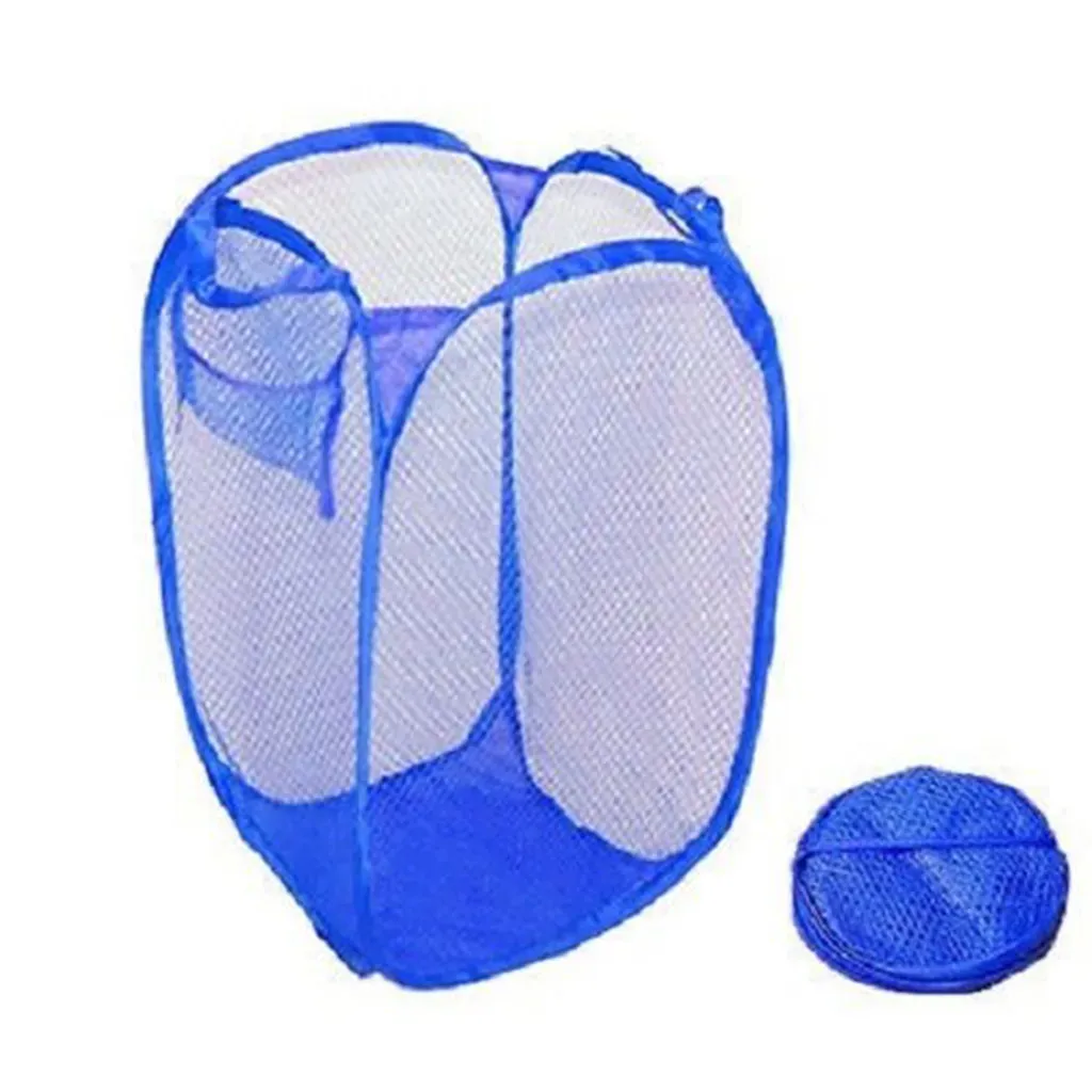 Faltbarer Wäschekorb aus Mesh – Navy Blau Faltbarer Wäschekorb aus Mesh – Navy Blau
