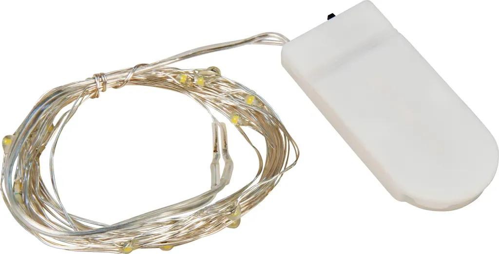 20er LED Silberdraht Lichterkette – Warmweiß 20er LED Silberdraht Lichterkette – Warmweiß