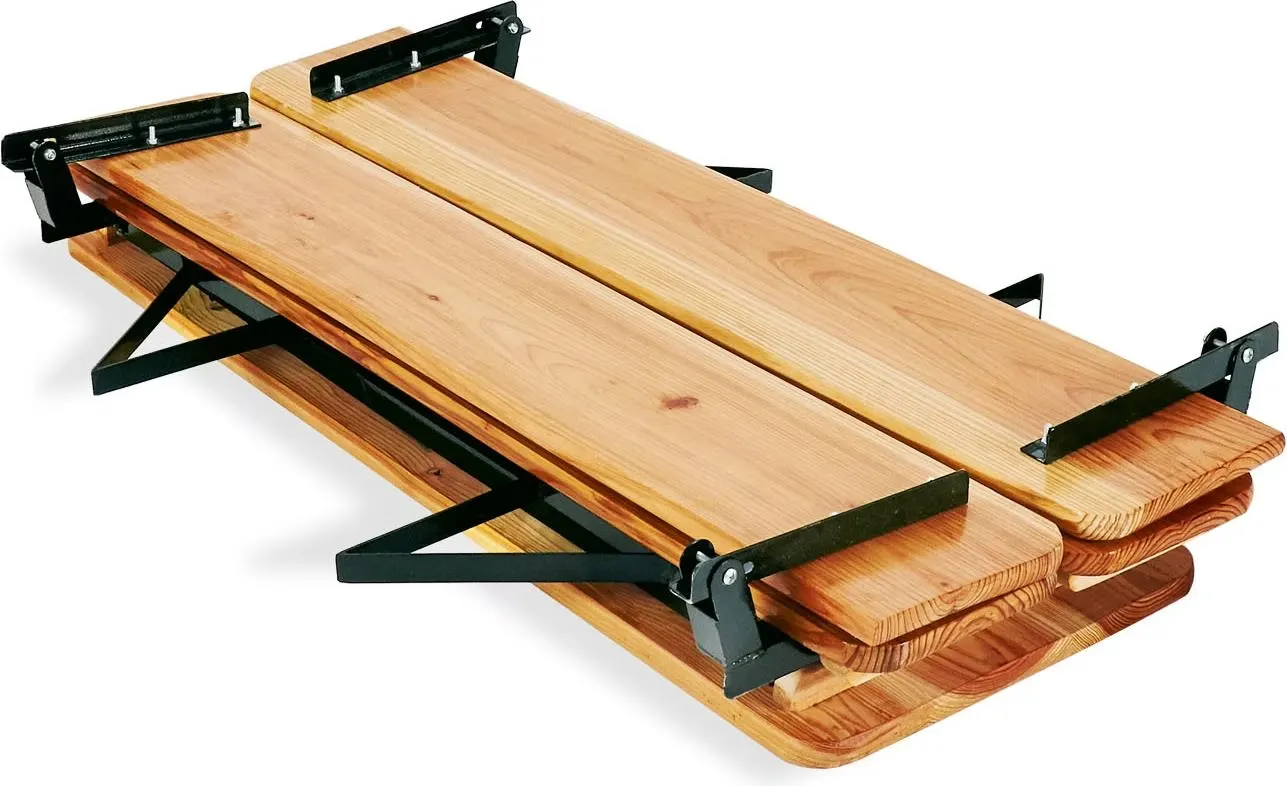 Pinolino Sepp Kinder-Bierzeltgarnitur – 110 cm – mit Lehne – Klappbar – Fichte/Kiefer